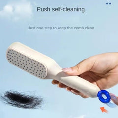 Self-cleaning Retractable Hairbrush