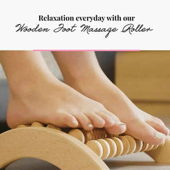 Wooden Foot Massager — Multi-Roller Foot Relaxation Tool