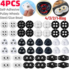 4 Pcs Self-Adhesive Mini Swivel Caster Wheels